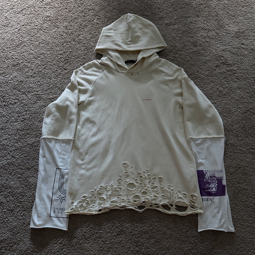 Undercover SS06 “T” Wahnfrieden Klaus Distressed Hoodie